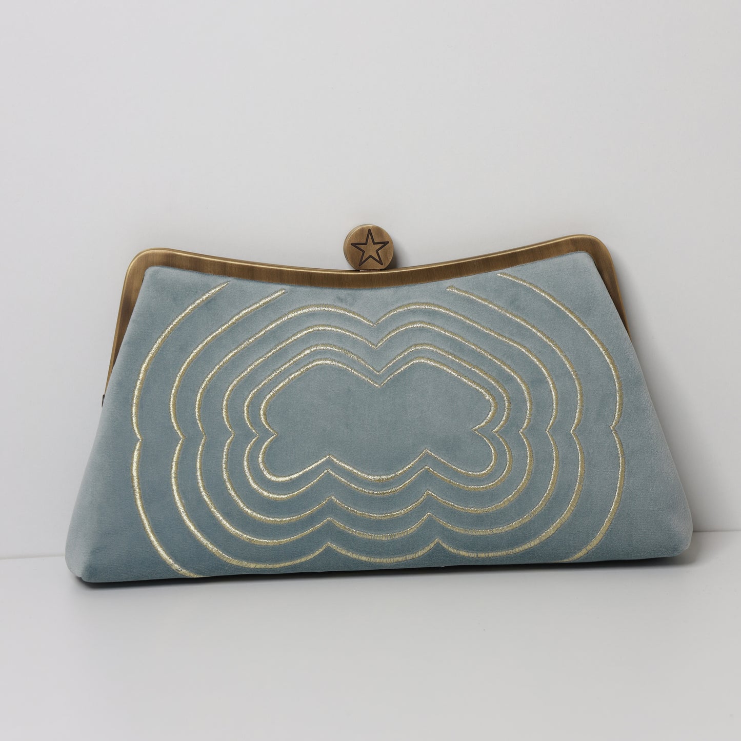AQUARIUS - The Visionary ZODIAC CLUTCH handcrafted  embroidered bag by Ghazal by Najwa