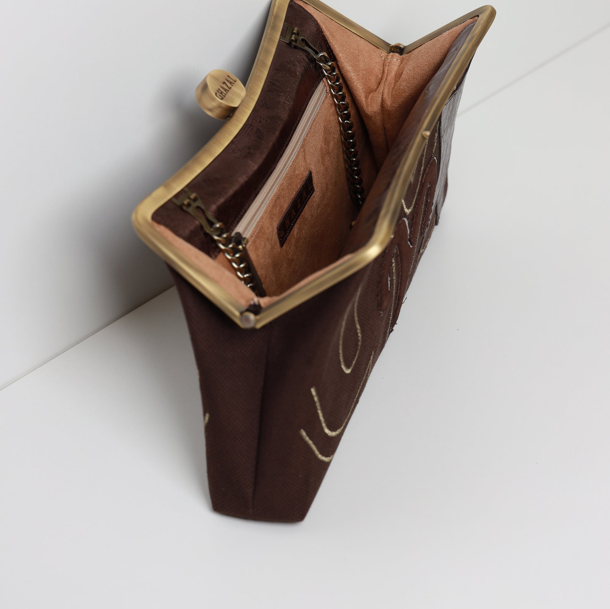 ARIES - The Flame ZODIAC CLUTCH-handcrafted embroidered bag by Ghazal by Najwa