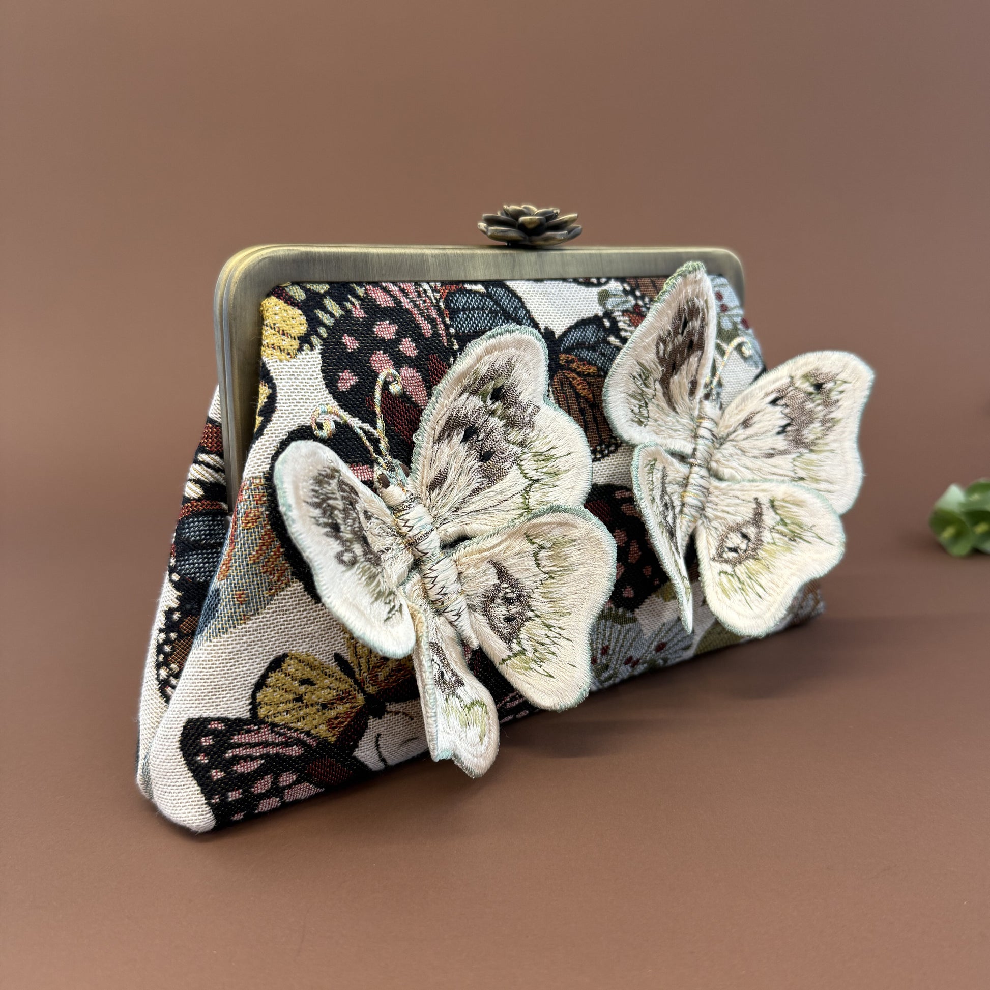 SAFARI CLUTCHES-handcrafted 3D embroidered bag by Ghazal by Najwa