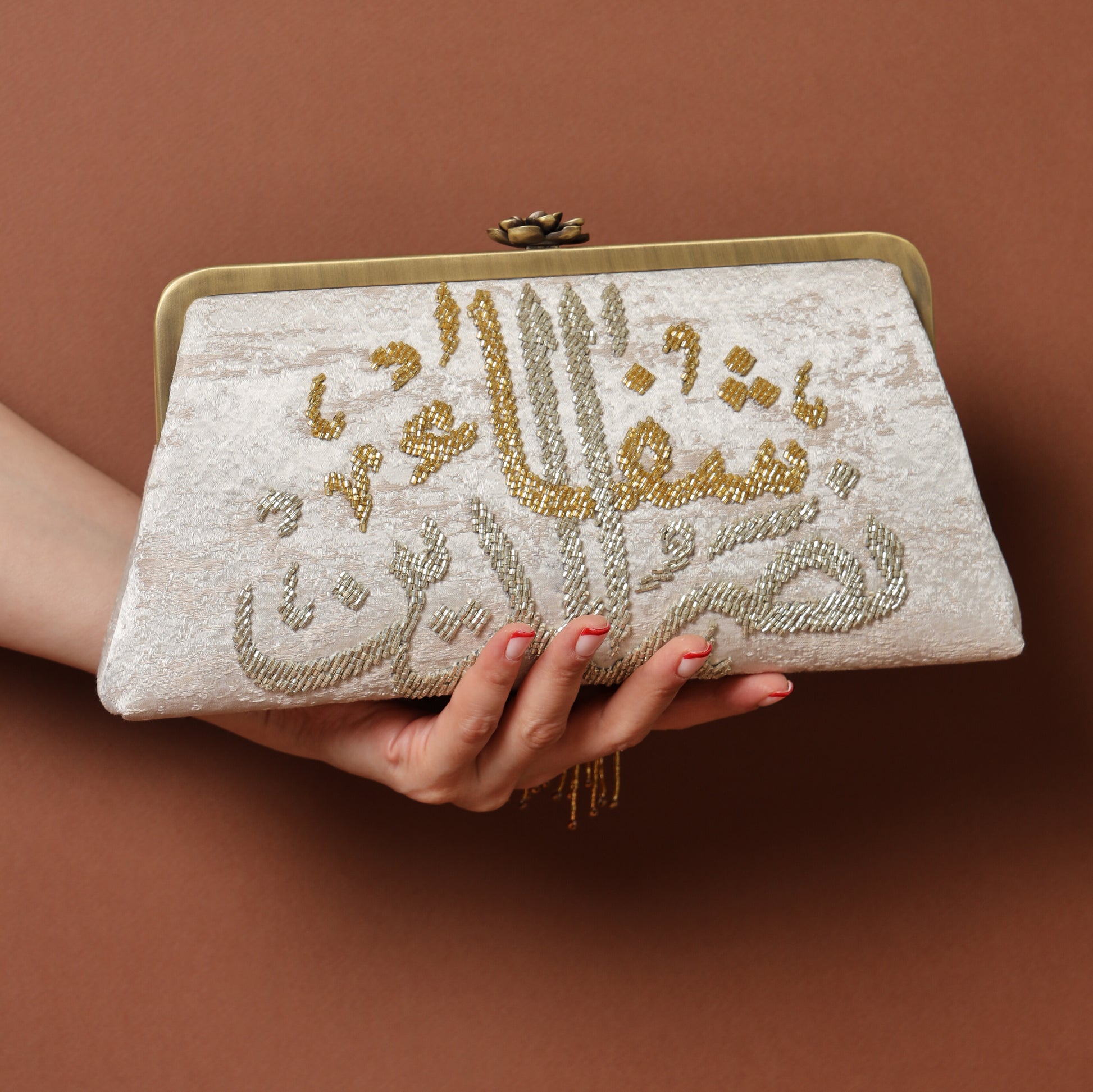 CUSTOMIZED CLUTCH handcrafted beaded or embroidered bag by Ghazal by Najwa