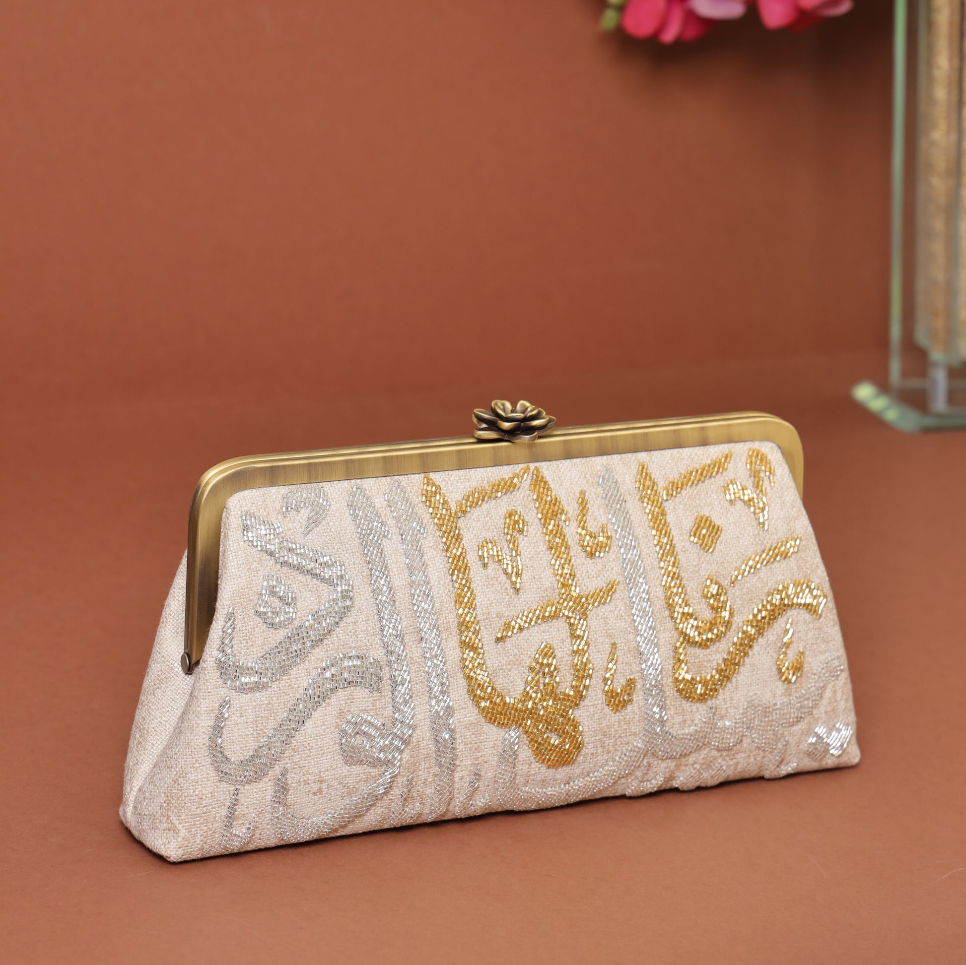CUSTOMIZED CLUTCH handcrafted beaded or embroidered bag by Ghazal by Najwa