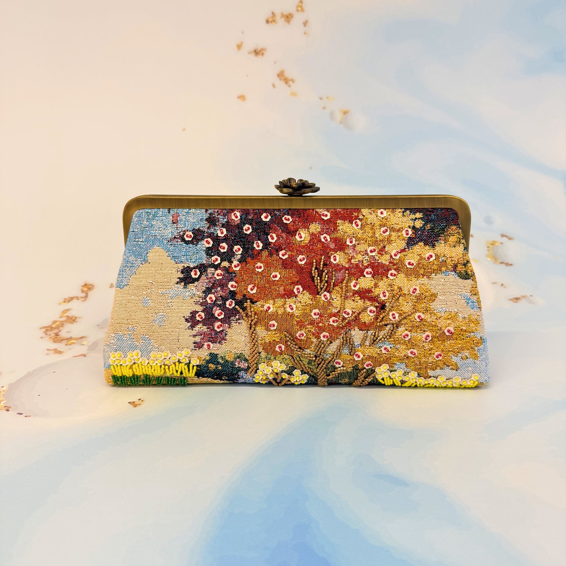 FOREST CLUTCH-handcrafted beaded bag by Ghazal by Najwa
