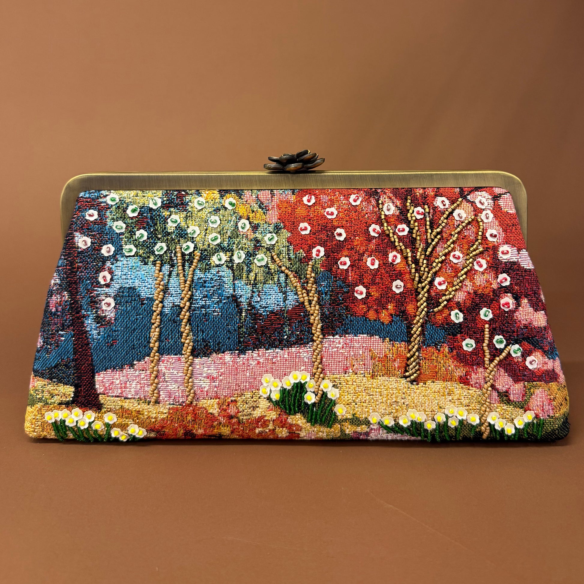 FOREST CLUTCH-handcrafted beaded bag by Ghazal by Najwa