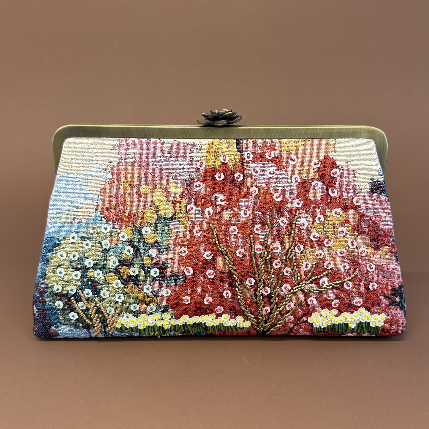 FOREST CLUTCH-handcrafted beaded bag by Ghazal by Najwa