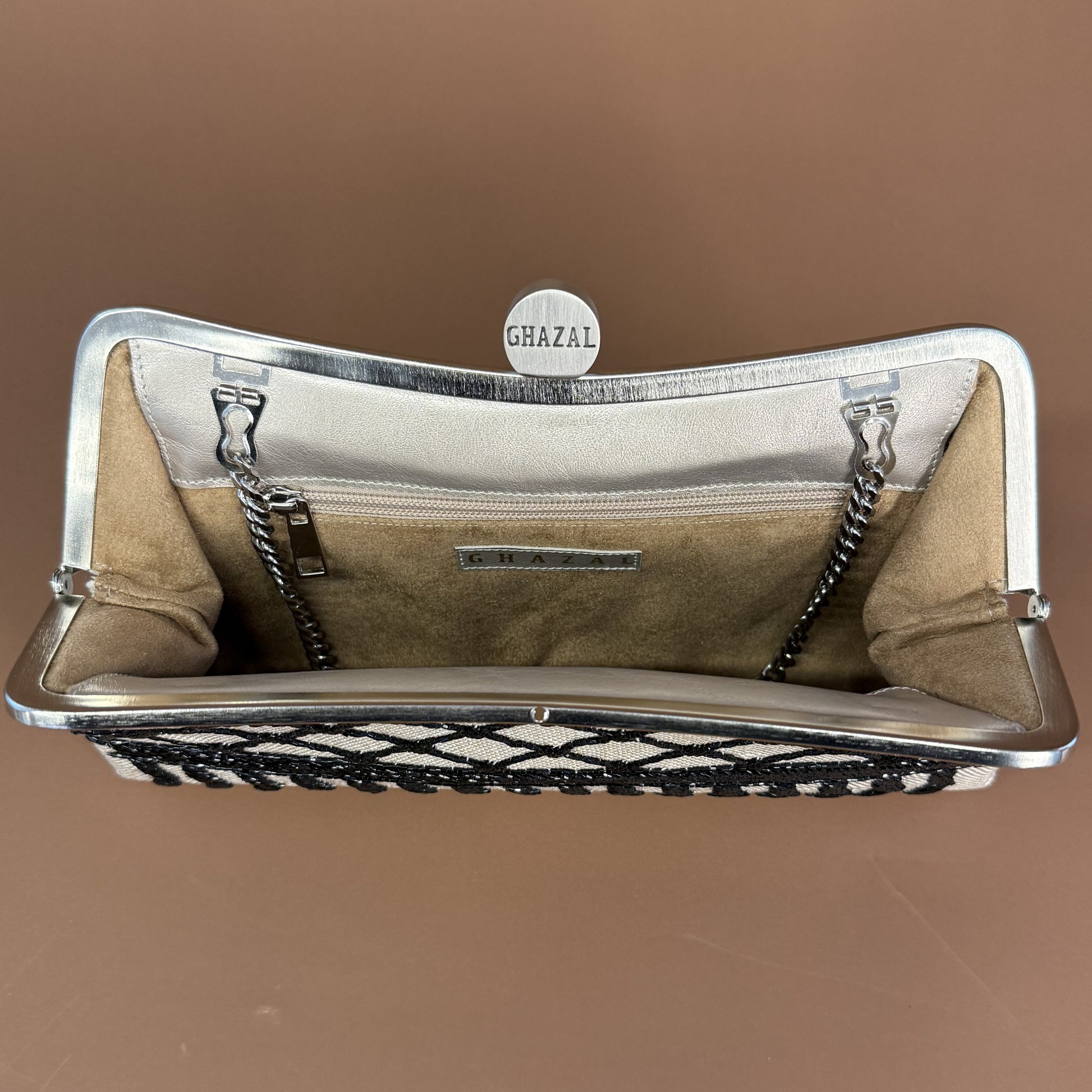 KOFEYE CLUTCH-handcrafted beaded bag by Ghazal by Najwa
