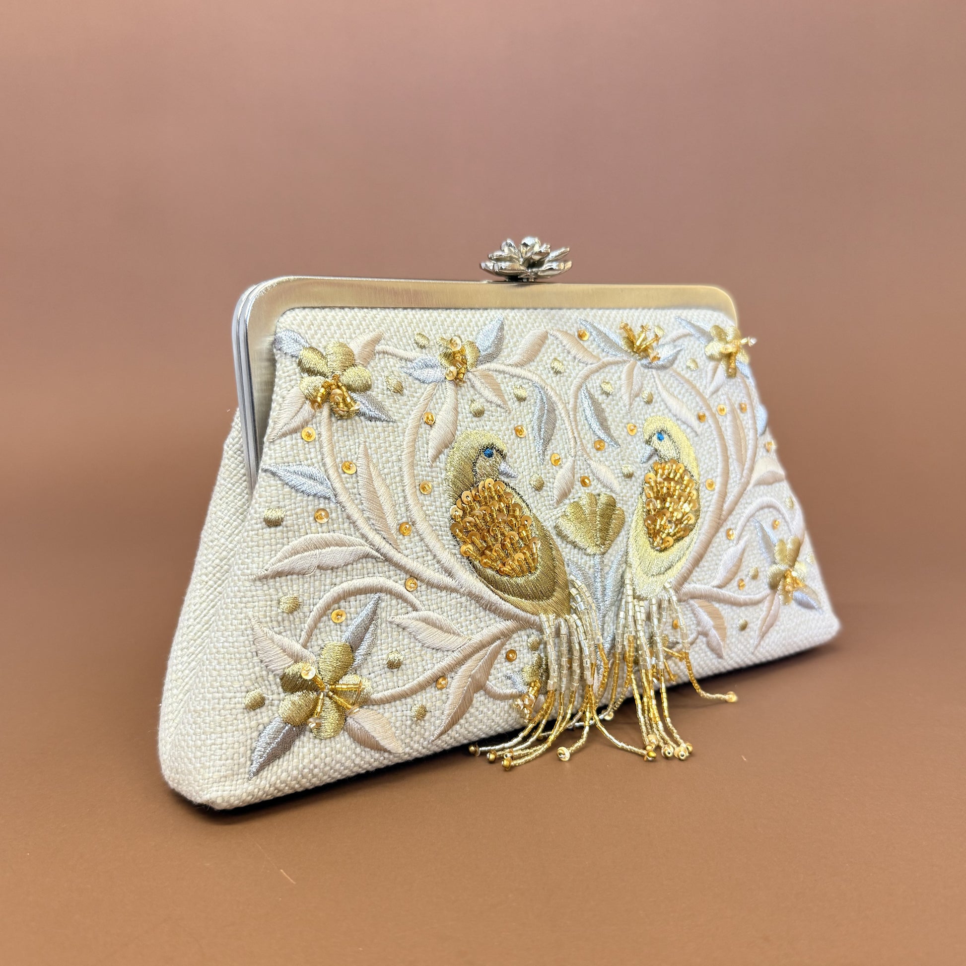 MIXED BIRDS EDIT CLUTCH personalized clutch bag detail with handmade Lebanese beadwork - Designer bags Lebanon, Women handmade clutch bag, personalized bags with name, Beirut clutch, Clutch Lebanon, Personalized bags Lebanon, Handmade clutch bags, Iraq clutch calligraphy, Palestine clutch