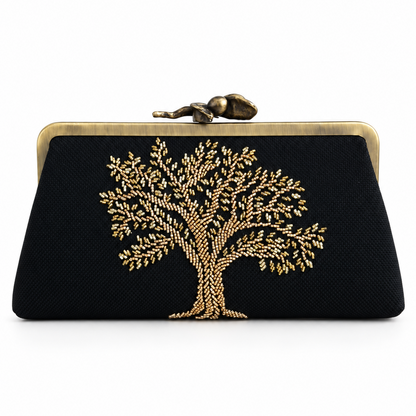 BAKON OLIVES LOCK CLUTCH - BAKON OLIVES LOCK CLUTCH personalized clutch bag detail with handmade Lebanese beadwork - Designer bags Lebanon, Women handmade clutch bag, personalized bags with name, Beirut clutch, Clutch Lebanon, Personalized bags Lebanon, Handmade clutch bags, Iraq clutch calligraphy, Palestine clutch