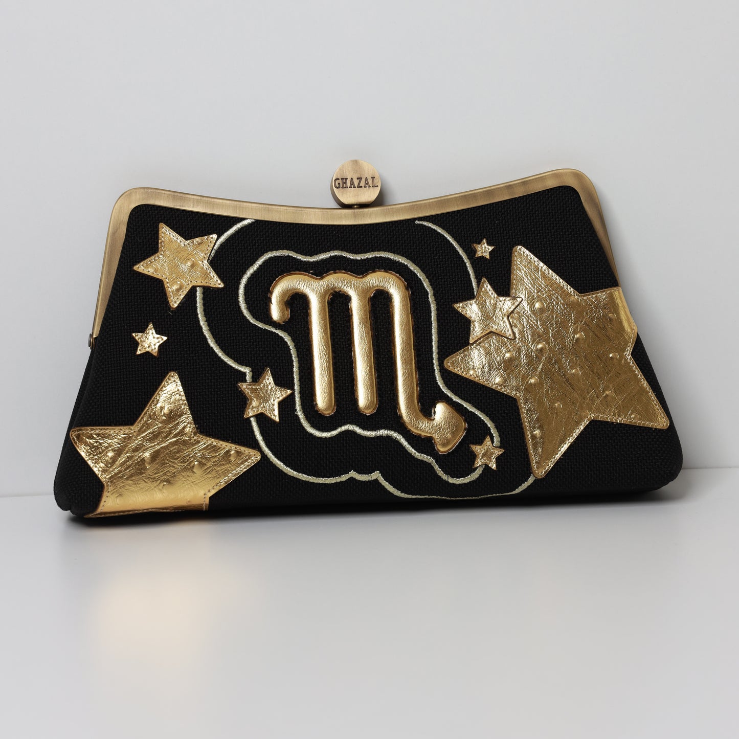 SCORPIO - The Mystery ZODIAC CLUTCH-handcrafted embroidered bag by Ghazal by Najwa