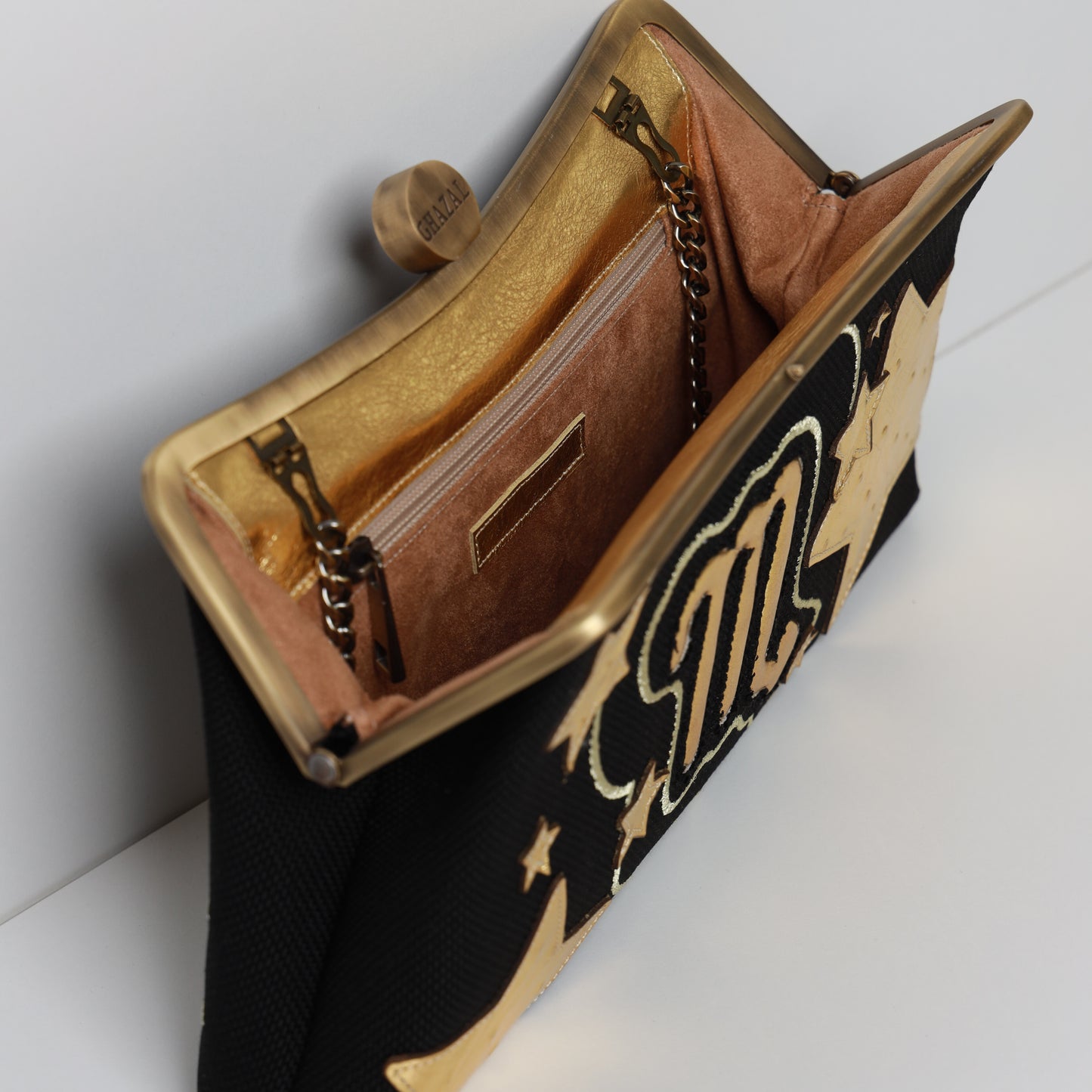 SCORPIO - The Mystery ZODIAC CLUTCH-handcrafted embroidered bag by Ghazal by Najwa