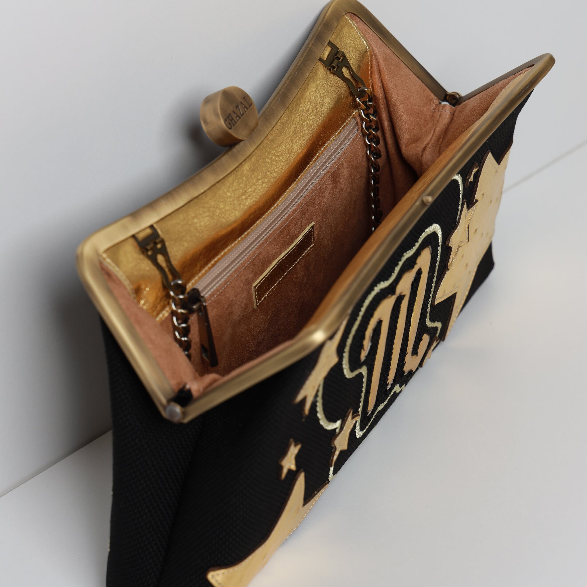 SCORPIO - The Mystery ZODIAC CLUTCH-handcrafted embroidered bag by Ghazal by Najwa