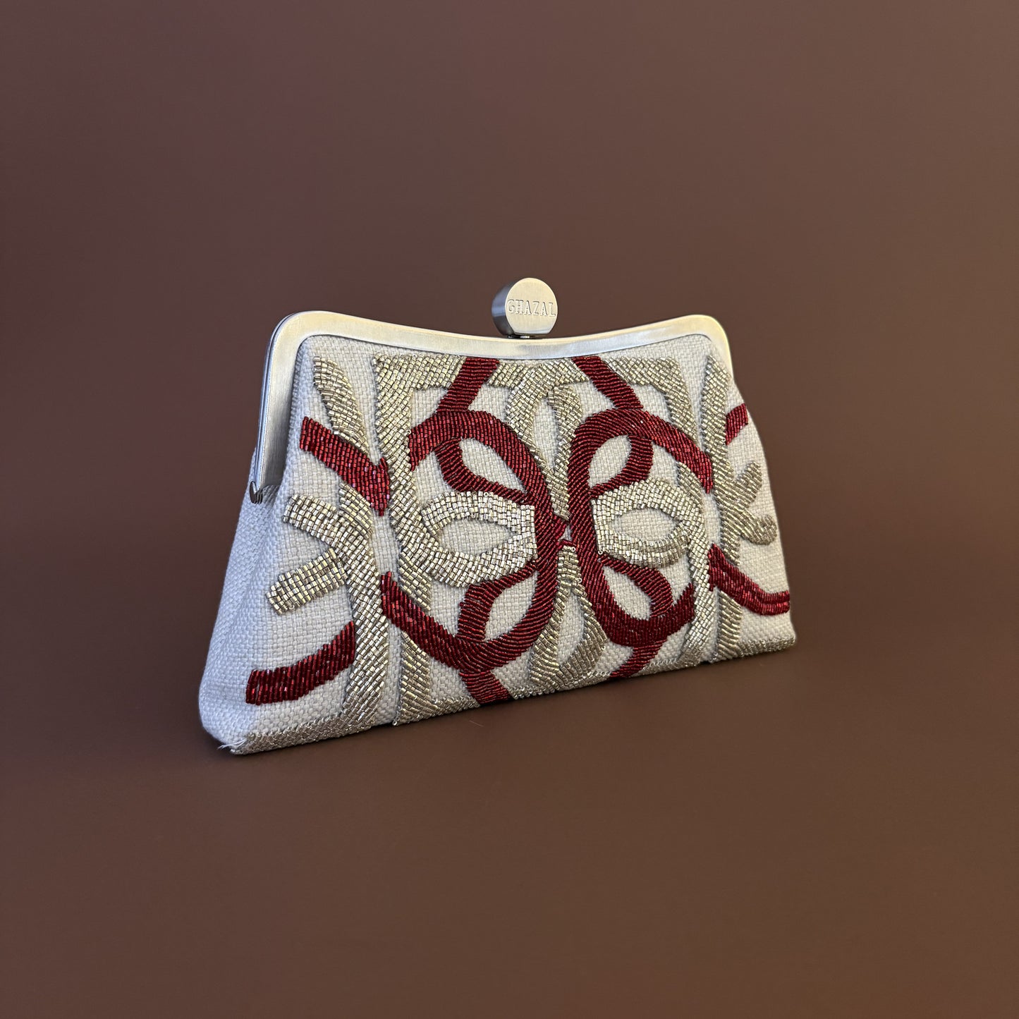 SPIRAL ANDALUSIA ECLIPSE-handcrafted beaded bag by Ghazal by Najwa