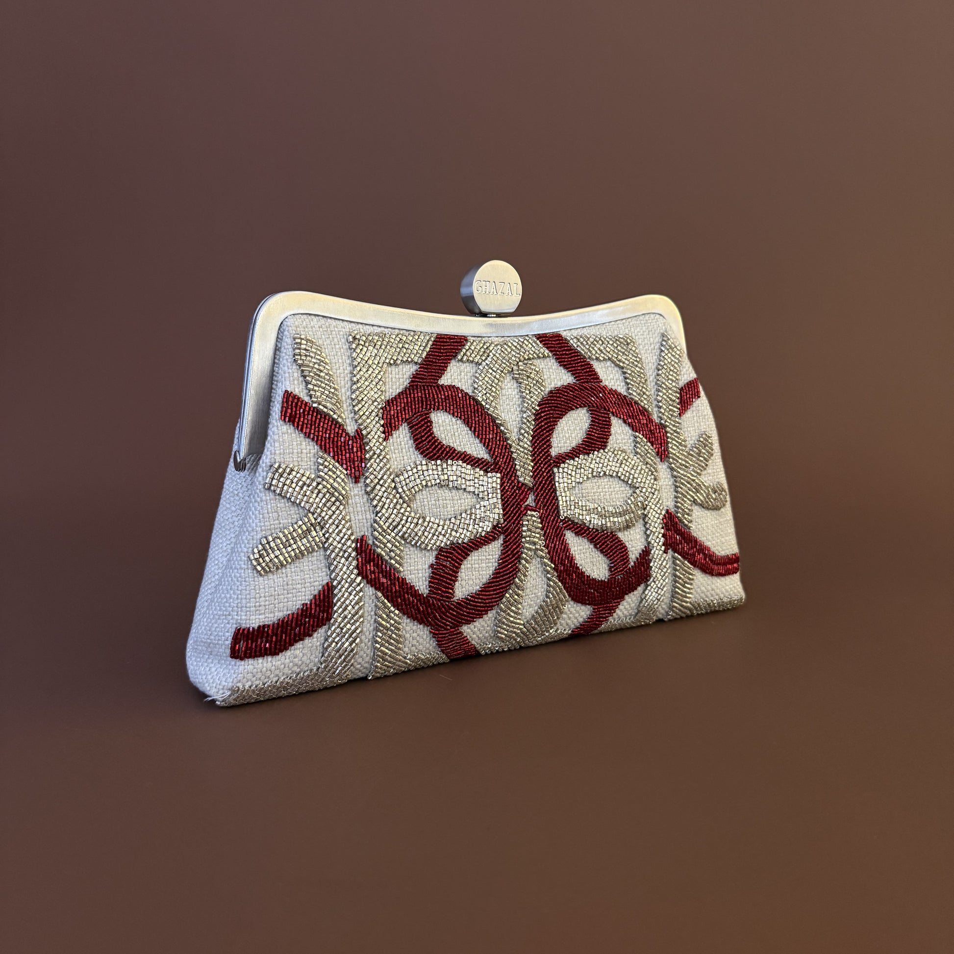 SPIRAL ANDALUSIA ECLIPSE-handcrafted beaded bag by Ghazal by Najwa