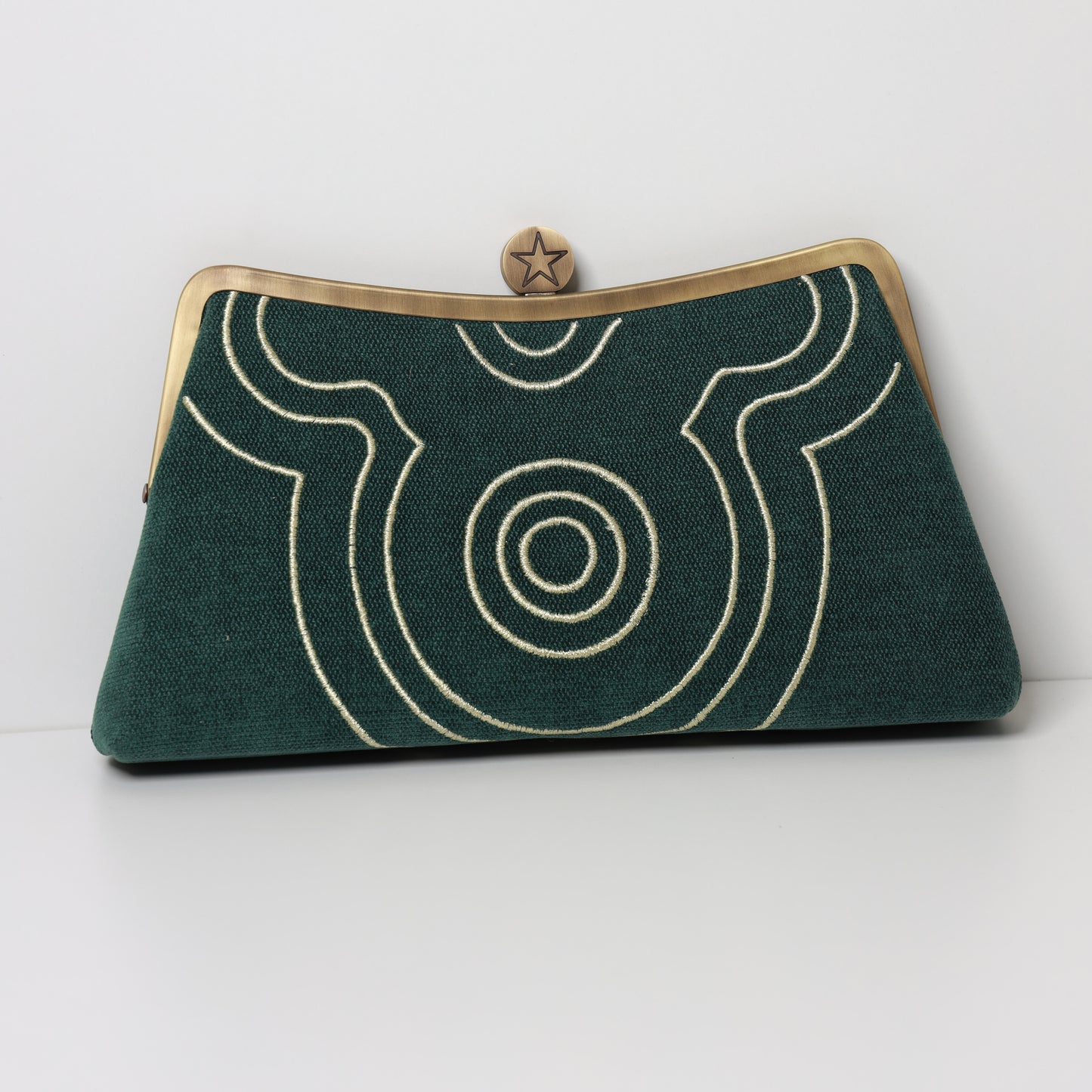 TAURUS - The Elegant Earth ZODIAC CLUTCH-handcrafted embroidered bag by Ghazal by Najwa