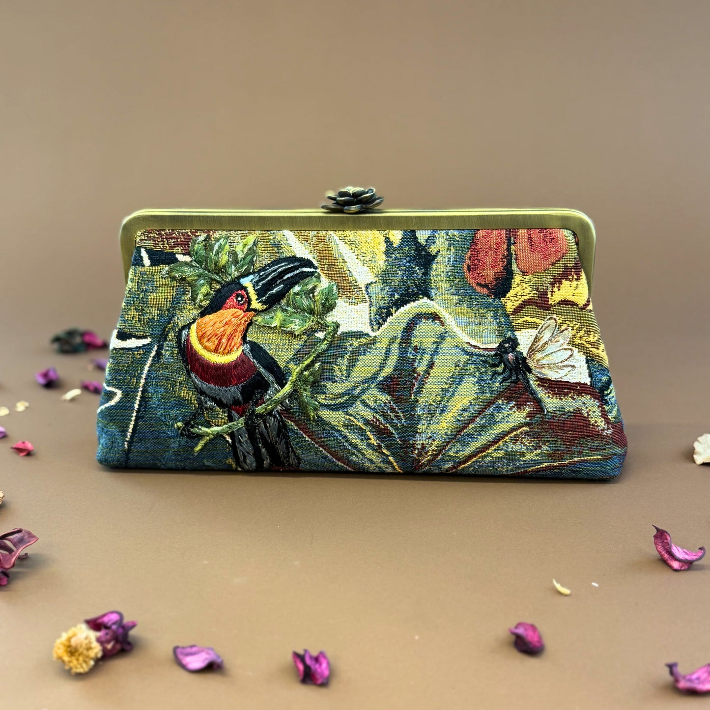 SAFARI CLUTCHES-handcrafted 3D embroidered bag by Ghazal by Najwa