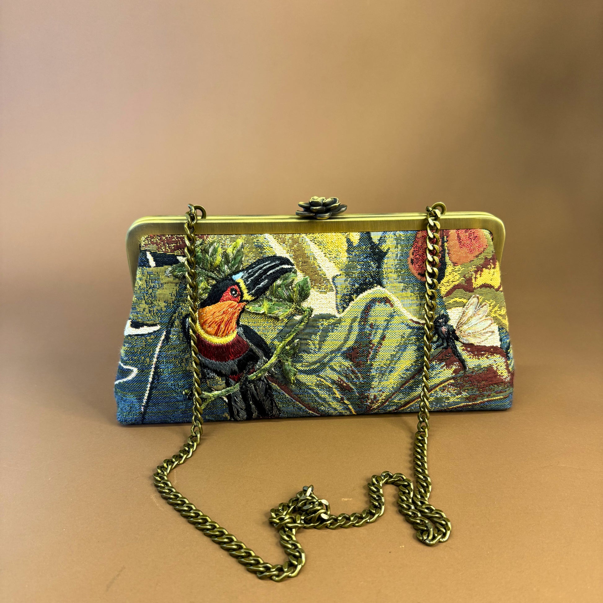 SAFARI CLUTCHES-handcrafted 3D embroidered bag by Ghazal by Najwa