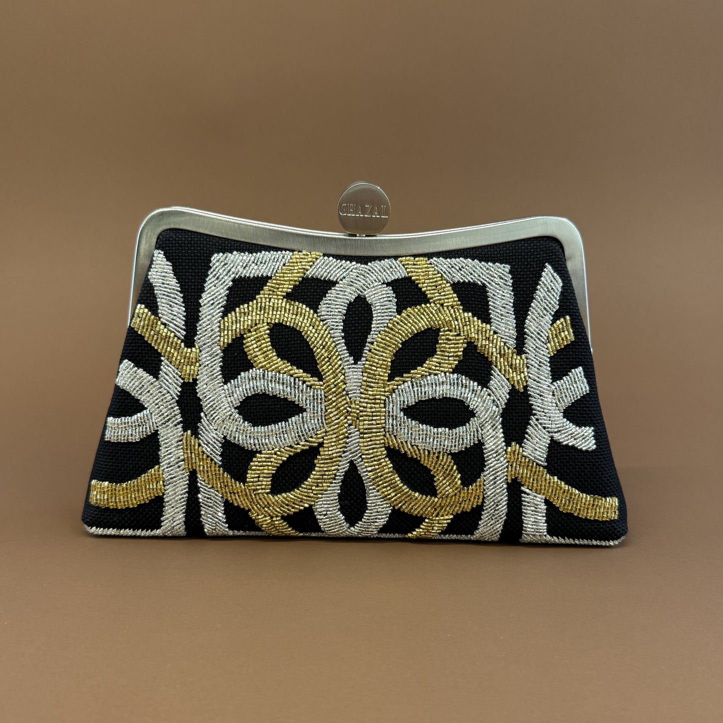 SPIRAL ANDALUSIA ECLIPSE-handcrafted beaded bag by Ghazal by Najwa